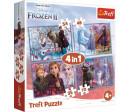 Puzzle 4v1 Ledové království II/Frozen II v krabici 28x28x6cm