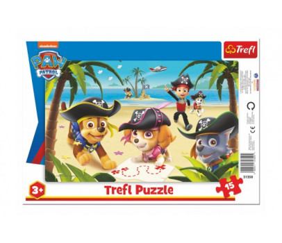 Puzzle deskové Přátelé z Tlapkové patroly/Paw Patrol 33x23cm 15 dílků