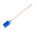 Rýč rovný modrý s násadou kov/dřevo 80cm nářadí