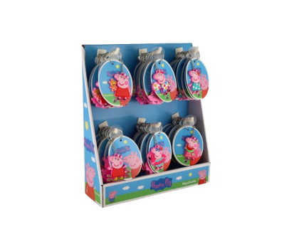 Klíčenka/Přívěsek 3D Prasátko Peppa/Peppa pig guma 10 cm na kartě 72ks v boxu