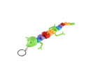 Přívěsek ještěrka/had/chameleon plast 28cm na baterie se světlem mix barev 48ks v boxu