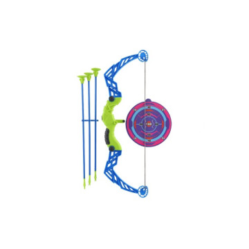 Luk 57cm + šípy s přísavkami plast 3ks + terč v sáčku