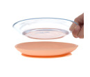 Dish Set Glass/Silicone apricot