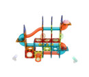 Kuličková dráha magnetická plast 110ks 16 kuliček + doplňky na baterie v krabici 36x28x9cm