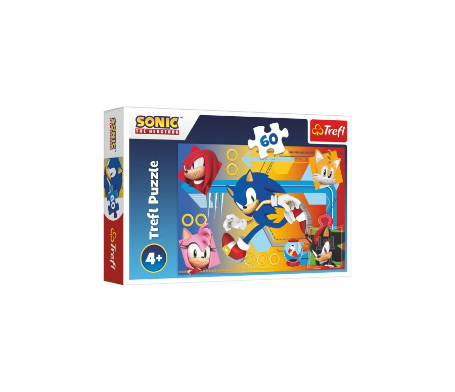 Puzzle Sonic v akci/Sonic The Hedgehog 33x22cm 60 dílků v krabici 21x14x4cm