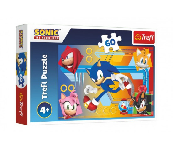 Puzzle Sonic v akci/Sonic The Hedgehog 33x22cm 60 dílků v krabici 21x14x4cm