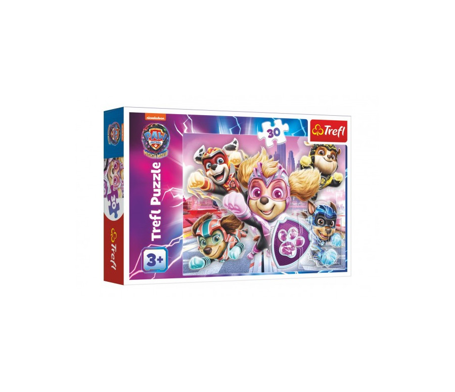 Puzzle Hrdinové města Tlapková patrola/Paw Patrol 27x20cm 30 dílků v krabičce 21x14x4cm