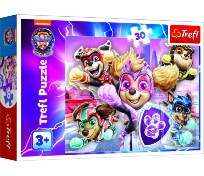 Puzzle Hrdinové města Tlapková patrola/Paw Patrol 27x20cm 30 dílků v krabičce 21x14x4cm