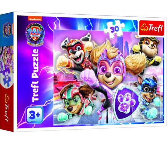 Puzzle Hrdinové města Tlapková patrola/Paw Patrol 27x20cm 30 dílků v krabičce 21x14x4cm