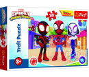 Puzzle Dobrodružství Spideyho a přátel 27x20cm 30 dílků v krabičce 21x14x4cm