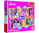 Puzzle 4v1 Šťastný svět Barbie 28,5x20,5cm v krabici 28x28x6cm