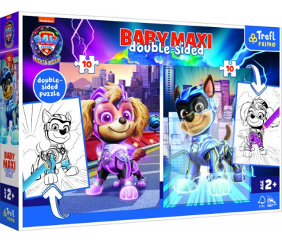 Puzzle MAXI oboustranné 2x10 dílků Hrdinští psi Tlapková patrola/Paw patrol v krab. 40x27x6cm 24m+