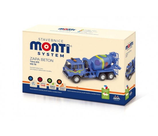 Stavebnice Monti System MS 78 Tatra 815 Zapa beton 1:48 v krabici 32x22x8cm