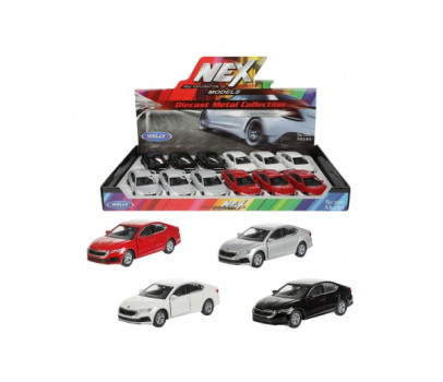 Auto Welly Škoda Octavia (new generation) kov/plast 12cm 4 barvy na zpětné natažení 12ks v boxu
