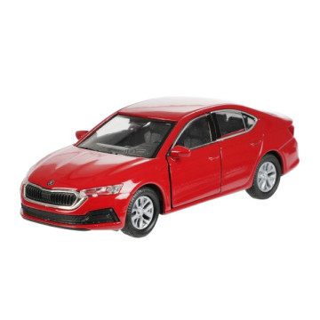 Auto Welly Škoda Octavia (new generation) kov/plast 12cm 4 barvy na zpětné natažení 12ks v boxu