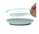 Dish Set Glass/Silicone blue