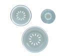 Dish Set Glass/Silicone blue