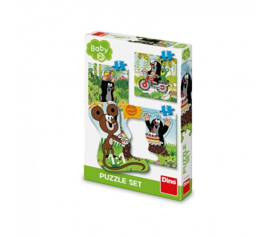 Puzzle baby Krtek na louce 3 obrázky 18x18cm 12 dílků v krabici 19x27,5x4cm 24m+