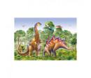 Puzzle 2v1 Souboj dinosaurů 2x48 dílků 26x18cm v krabici 19x27,5x4cm