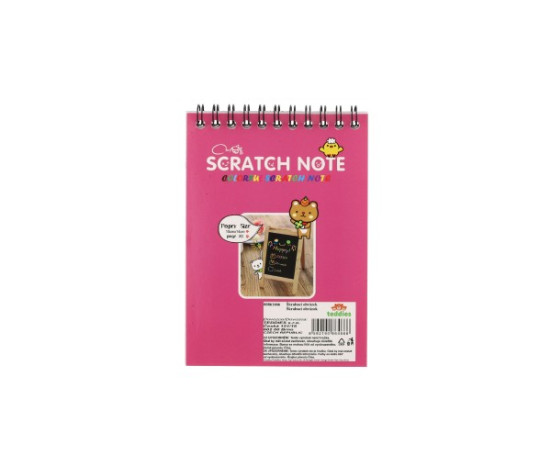 Škrabací/Vyškrabovací notes barevný 10 listů 10x14cm 2 barvy v sáčku