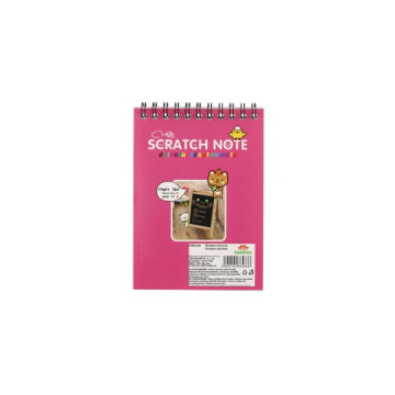 Škrabací/Vyškrabovací notes barevný 10 listů 10x14cm 2 barvy v sáčku
