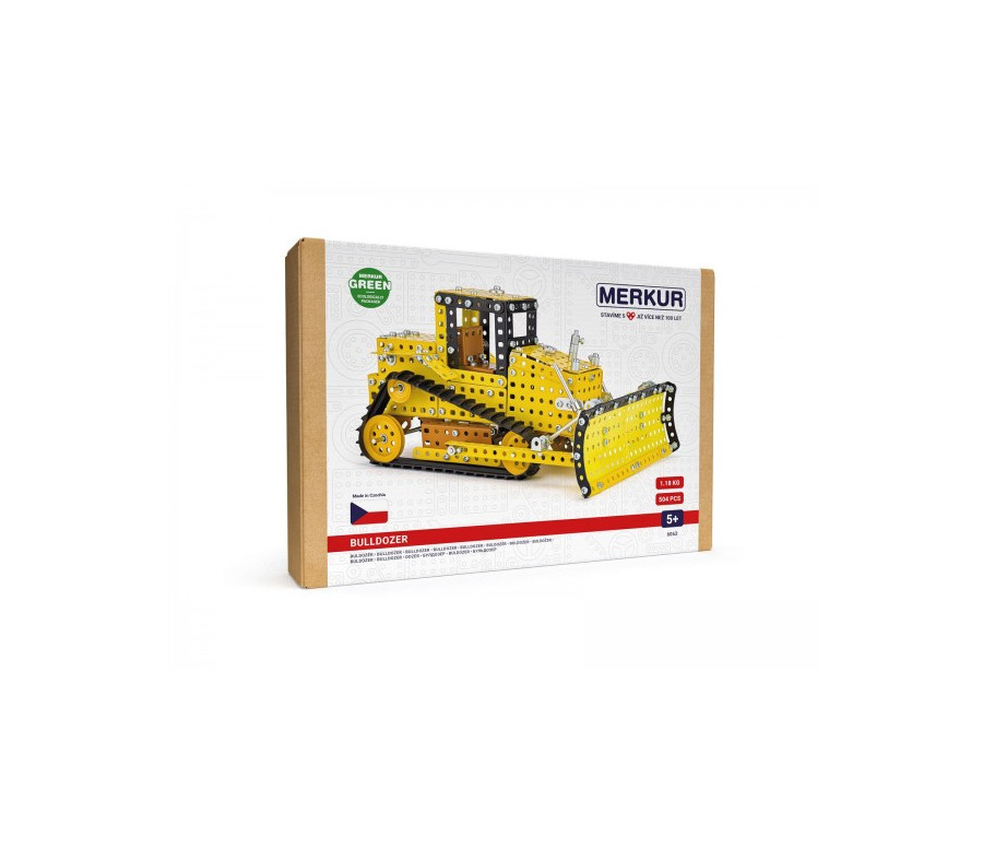 Stavebnice MERKUR Buldozer 535ks v krabici 33x23x5,5cm