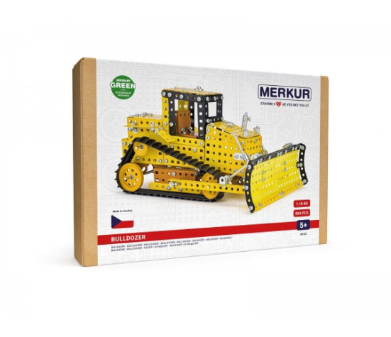 Stavebnice MERKUR Buldozer 535ks v krabici 33x23x5,5cm