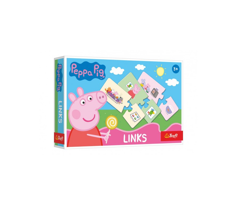 Hra Links skládanka Prasátko Peppa/Peppa Pig 14 párů vzdělávací hra v krabici 21x14x4cm