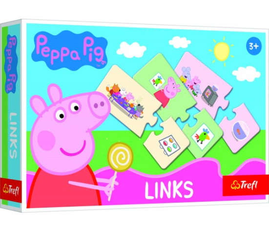 Hra Links skládanka Prasátko Peppa/Peppa Pig 14 párů vzdělávací hra v krabici 21x14x4cm