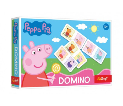 Domino papírové Prasátko Peppa/Peppa Pig 21 kartiček společenská hra v krabici 21x14x4cm