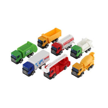 Auto nákladní Welly Scania kov/plast 7,5cm 6 druhů v krabičce 10,5x4x4cm 36ks v boxu