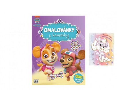 Omalovánky s kamínky Tlapková patrola/Paw patrol A4 21x28cm