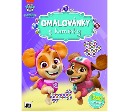 Omalovánky s kamínky Tlapková patrola/Paw patrol A4 21x28cm