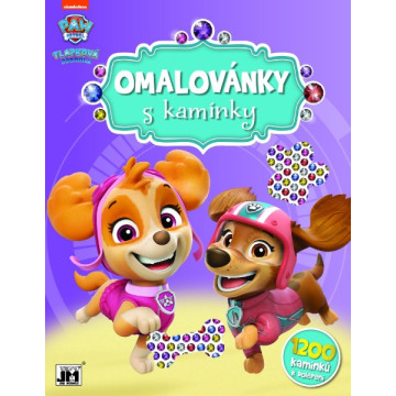 Omalovánky s kamínky Tlapková patrola/Paw patrol A4 21x28cm