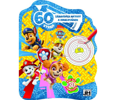 Omalovánky a aktivity se samolepkami Tlapková patrola/Paw Patrol 22x28cm