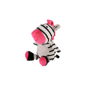 Zebra chrastítko plyš 24cm 4 barvy 0+