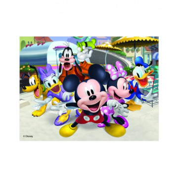 Kostky kubus Mickey a Minnie Disney dřevo 12ks v krabičce 21x18x4cm