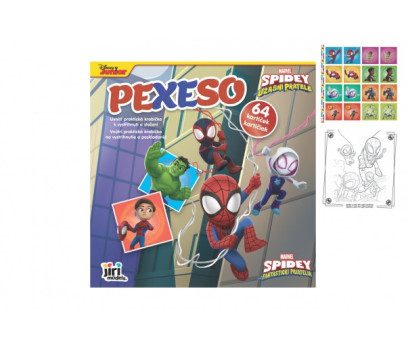 Pexeso v sešitu 64ks Spidey 21,5x21,5cm