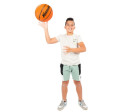 Míč basketbalový nafouknutý 31cm vel. 7 v sáčku