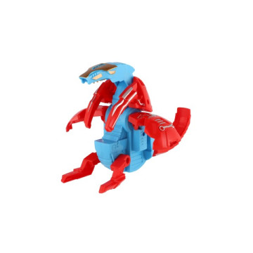 Dinosaurus/robot skládací vejce plast 11cm ve fólii 4 barvy 12ks v boxu