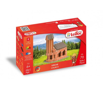 Stavebnice Teifoc Kostel II 70ks v krabici 29x18x8cm