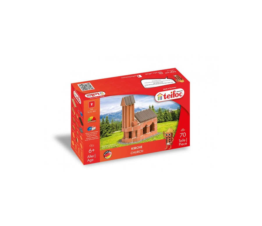 Stavebnice Teifoc Kostel II 70ks v krabici 29x18x8cm