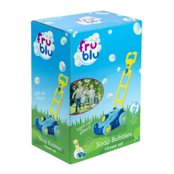 Bublifuk FRU BLU sekačka plast sada na výrobu mýdlových bublin+náplň 0,4L na bat. v krab. 20x28x13cm