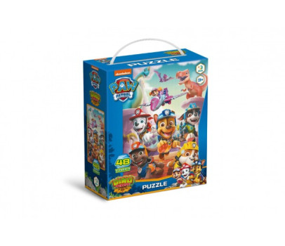 Puzzle Tlapková patrola/Paw Patrol Záchrana dinosaurů 32x23cm 48 dílků v krabičce 15x18x6cm