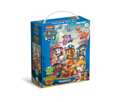 Puzzle Tlapková patrola/Paw Patrol Záchrana dinosaurů 32x23cm 48 dílků v krabičce 15x18x6cm