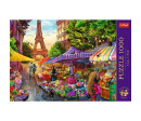 Puzzle Premium Plus - Čajový čas: Květinový trh, Paříž 1000 dílků 68,3x48cm v krabici 40x27x6cm