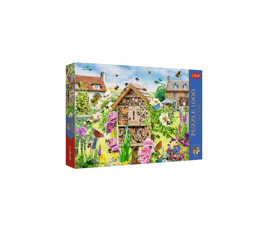 Puzzle Premium Plus - Čajový čas: Domeček pro včelky 1000 dílků 68,3x48cm v krabici 40x27x6cm