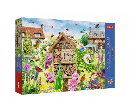 Puzzle Premium Plus - Čajový čas: Domeček pro včelky 1000 dílků 68,3x48cm v krabici 40x27x6cm