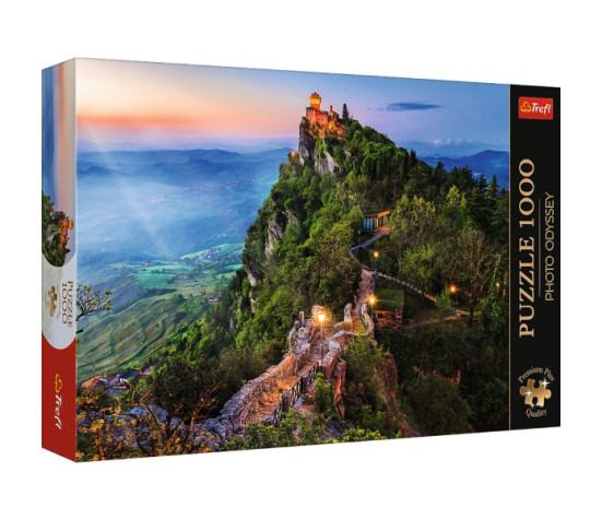 Puzzle Premium Plus - Photo Odyssey: Cesta Tower,San Marino 1000 dílků 68,3x48cm v krabici 40x27x6cm