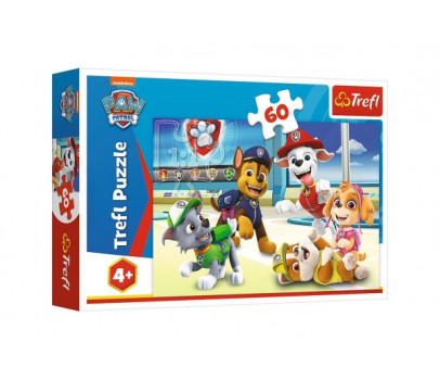 Puzzle Ve světě štěňat Tlapková patrola/Paw patrol 33x22cm 60 dílků v krabici 21x14x4cm